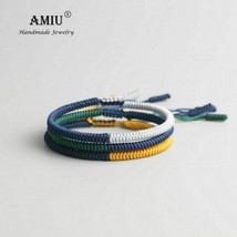 3pcs Tibetan Jewelry Buddhism Good Lucky Charm Bracelets &amp; Bangles Knots Rope - £18.32 GBP