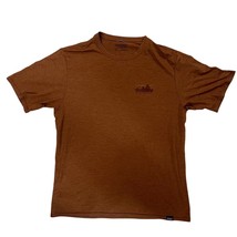 Men&#39;s Patagonia Save Our Home Planet Logo Orange Tee T-Shirt Sz M Organi... - $24.74