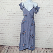 Astr Label Dress Womens Small Purple Floral V Neck Flutter Sleeve Lined ... - $24.99