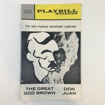 1968 Playbill The Colonial Theatre The Great God Brown by Eugene O&#39;Neill - £22.37 GBP