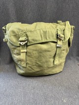 Olive Drab Green Military style unmarked Carrying Case Vintage Bag - £16.18 GBP