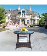 Round Glass Patio Coffee Table: Outdoor Furniture - $1,603.09 MXN