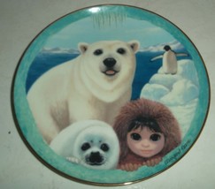 1990 Franklin Mint Limited Edition &#39;&#39;Pu&#39;s Polar Playground&#39;&#39;Plate #6232 Girl Col - £33.81 GBP