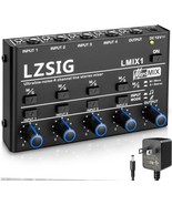 Lzsig Mini Audio Mixer, Stereo Line Mixer For Sub-Mixing, Ultra Low-Noise, - $44.94