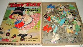 Antique Toy Game 1934 Whitman TINY TOTS Jigsaw Puzzle - £23.04 GBP