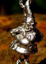 HAUNTED LUCKY GNOME PENDANT OF MIRACLE HAPPENINGS!  POWERFUL MAGICK! 925  - $33.60