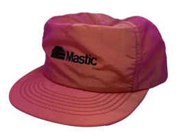 Vintage Mastic Hat Cap Snap Back Pink Nylon Lightweight Shiny One Size Swingster - £15.56 GBP