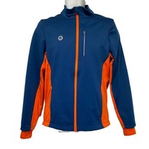 przewalski cycling Orange Blue Full Zip Biking Athletic thermal jacket - £21.52 GBP