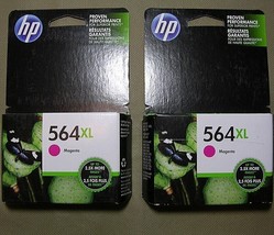 2X New Genuine HP 564XL Magenta Ink Cartridge CB324WN Exp. 2019 - $19.99