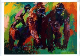 LeRoy Neiman Postcard Gorilla Family  - £19.53 GBP