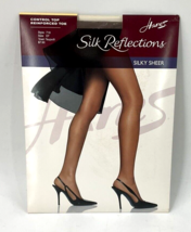Hanes Silk Reflections Stockings Silky Sheer TOWN TAUPE EF 718 Control Top - £5.82 GBP