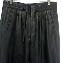 Vintage echtes leder black leather pants EU Size 42 US Size 28 - £39.56 GBP