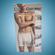 Calvin Klein Cotton Stretch Boxer Briefs Classic Fit 5 Pairs Large White... - £49.47 GBP