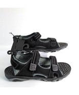 NWT Lifeguard Men&#39;s 12/13 Rugged Adjustable Strap Black Sandals Beach Su... - $29.03