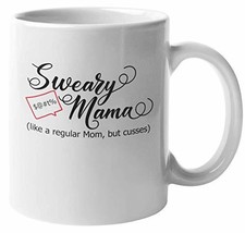 Sweary Mama Regular Mom But Cusses Coffee &amp; Tea Mug Cup for Her &amp; Women (11oz) - £15.56 GBP
