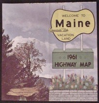 MAINE 1961 NEW Official State Highway Map - $12.95