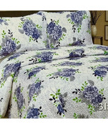 Hotel at home Queen 3pc Quilt set Purple floral print - $69.30