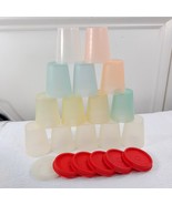 Vintage Tupperware Sheer pastel containers midget mini condiment 201 red... - $912.32 MXN
