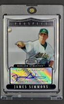 2007 Bowman Sterling Rookie Autograph #BSP-DS James Simmons Auto RC Rookie A&#39;s - £2.26 GBP