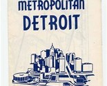 AAA Visitors Map of Metropolitan Detroit Michigan 1969 - £14.32 GBP