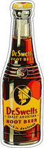 Drink Dr. Swett&#39;s The Original Root Beer Bottle Shaped Plasma Cut Metal Sign - £47.59 GBP