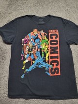 Marvel Comics T Shirt Retro Style Avengers Black Shirt Large - £8.92 GBP