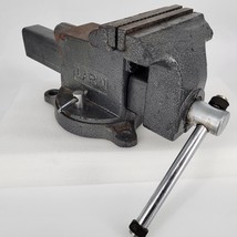 LARIN 5&quot; Jaws Gray Bench Vise With Swivel And Anvil Workbench Shop - $53.45