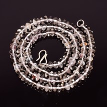 Natural Crystal Gemstone Saucer Smooth Beads Necklace 17&quot; UB-3428 - £8.65 GBP