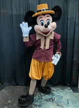 Mickey Mouse Pilgrim Thanksgiving Character Mascot Costume Cosplay Party... - £311.74 GBP