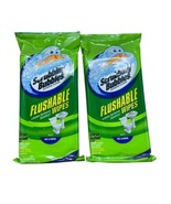 (2) Scrubbing Bubbles Flushable Cleaning Wipes NEW Discontinued Biodegrade - £21.79 GBP