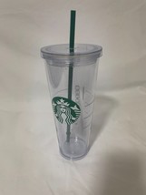Starbucks Coffee 24oz Venti Tumbler Cup Green Mermaid Logo - e470 - $9.50