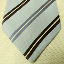 Donald Trump Tie Silk Blue Diagonal Stripe Signature Collection - Stain - £11.74 GBP
