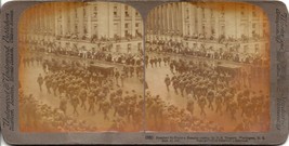 Stereoview Slide Pres. McKinley&#39;s Remains passing US Treasury 1901 - $3.95