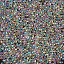 S 100 G Iridescent Glass Water Droplet Bubble Beads No Hole Bubble Beads Tiny Mi - $11.99