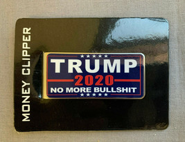 Metal Money Clip Bills Card Holder Rectangle Trump 2020 D8 No More Bull... - $11.83