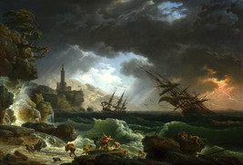 Art Giclee Printed Oil Painting Print The Shipwreck by Joseph Vernet - £7.09 GBP+