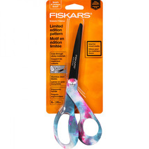 Fiskars Premier 8 Inch Pink and Blue Tie Dye Nonstick Scissors - £11.90 GBP