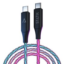 Light Up Charger Cable - Globright Braided Led Charging Cable, Glowing Fast Char - £28.76 GBP