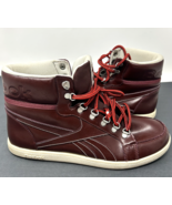 Reebok Berlin V44482 High Top Maroon/Brown Leather Sneaker Shoes US Size... - $42.74