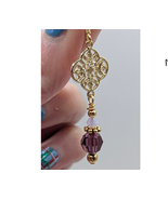 Moonlight Orchid Earrings - Swarovski Crystal Drop Earrings - $20.00