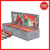 Elegant Gray Wrapping Paper Storage Organizer - Keep 27 Rolls Tidy &amp; Acc... - $949.64 MXN