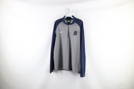 Nike Mens Large Old English D Detroit Tigers Baseball Half Zip Pullover Sweater - £25.86 GBP