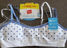 Three (3) Hanes Girls&#39; Bras Adjustable Straps with Modesty Pads Small 6-... - $20.00