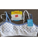 Three (3) Hanes Girls&#39; Bras Adjustable Straps with Modesty Pads Small 6-... - $28.05 CAD
