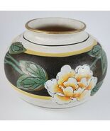 Vintage Handpainted Vase Bowl w/ Painted Flowers Handmade 6.5x8 Inch - G... - $354.34 MXN
