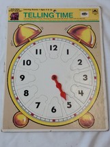 VINTAGE 1985 Western Telling Time Clock Frame Tray Puzzle - $14.84