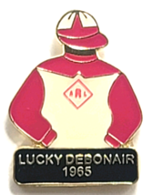 Kentucky Derby Winner Lucky Debonair Jockey Silks Pin Horse Racing Memor... - $14.99 Kentucky Derby Winner Lucky Debonair Jockey Silks Pin Horse Racing Memor... - $14.99