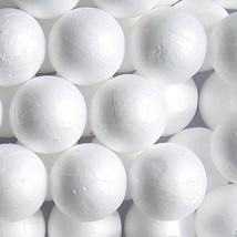 72 Ct White Foam Balls 1.5&quot; Round Polystyrene Sphere Foam Art Craft - £32.52 GBP