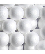 72 Ct White Foam Balls 1.5&quot; Round Polystyrene Sphere Foam Art Craft - £33.68 GBP