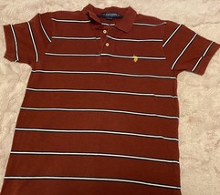 US POLO ASSN Men&#39;s Size XL Striped Polo Shirt 2 Button Cotton - £9.59 GBP